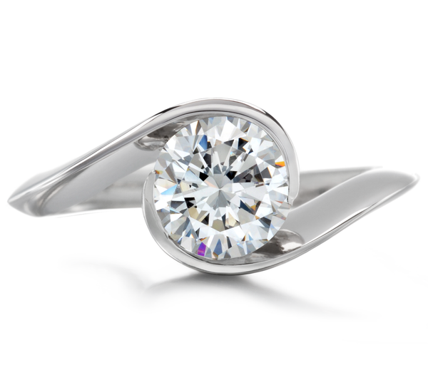 Diamond Contour Engagement Ring by Diana Vincent