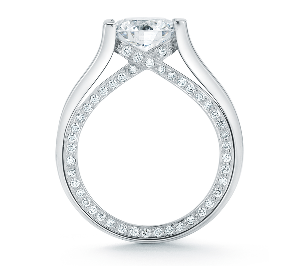 Entre Nous Inside Diamond Line Engagement Ring by Diana Vincent