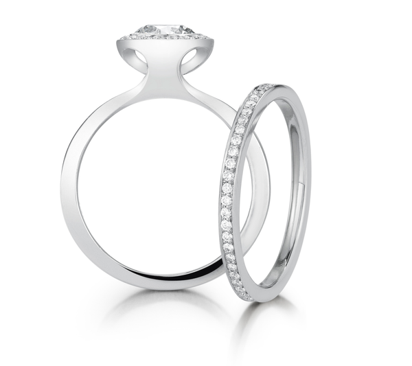 Steller Diamond Engagement Ring and Wedding Band by Diana Vincent