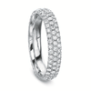 Classic Diamond 3 Row Pavé Anniversary Band