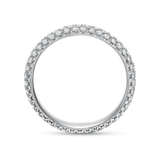 Classic Diamond 3 Row Pavé Anniversary Band