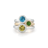 Shop the Tsavorite and Diamond Alternative Engagement Ring in Yellow Gold Online