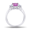 Shop the Classic Pink Sapphire and Diamond Platinum Engagement Ring Online