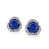 Classic Blue Sapphire and Diamond Stud Earrings by Diana Vincent