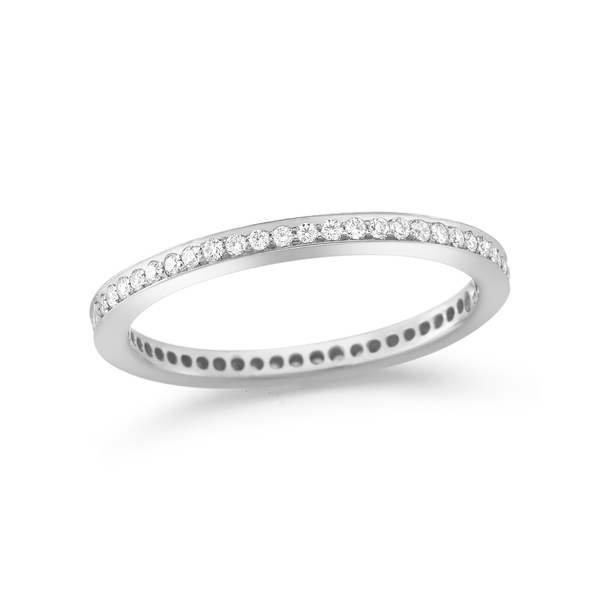 Clean Modern Original Steller Diamond Wedding Band by Diana Vincent