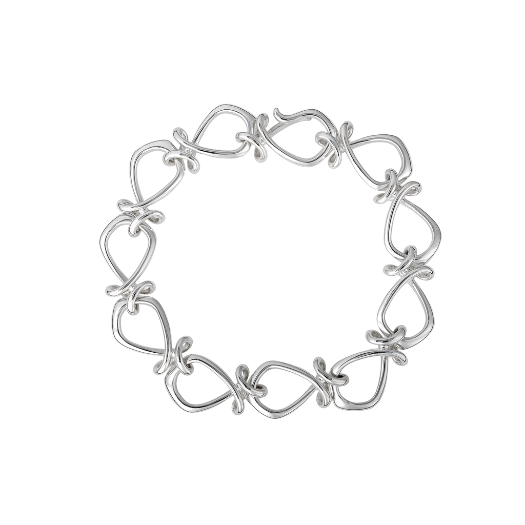 Dancing Twizzle Sterling Silver Link Bracelet by Diana Vincent