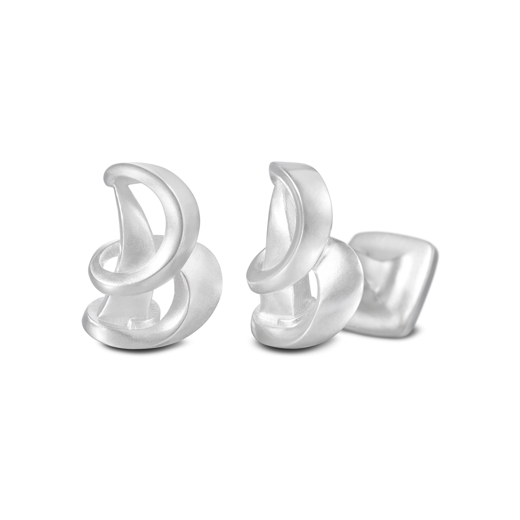 Signature Sterling Silver or Gold Men's Cufflink Letter B