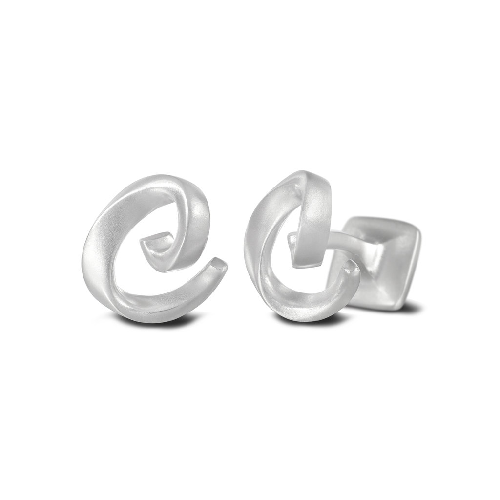 Signature Sterling Silver or Gold Men's Cufflink Letter C