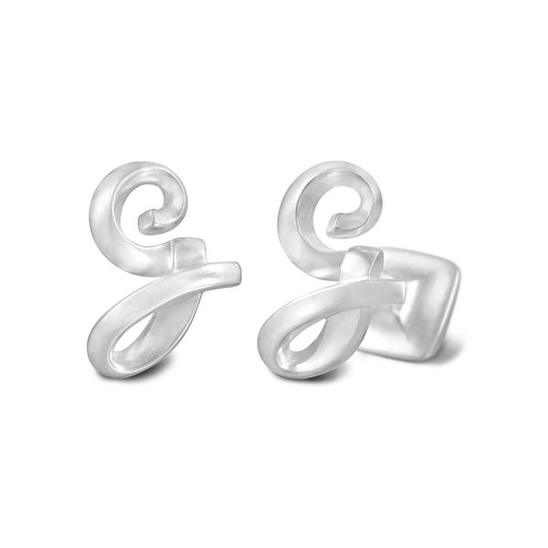 Signature Sterling Silver or Gold Men's Cufflink Letter G