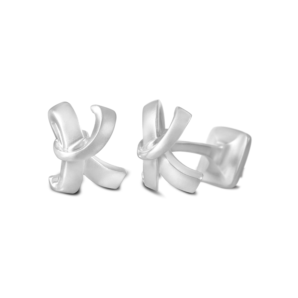 Signature Sterling Silver or Gold Men's Cufflink Letter K