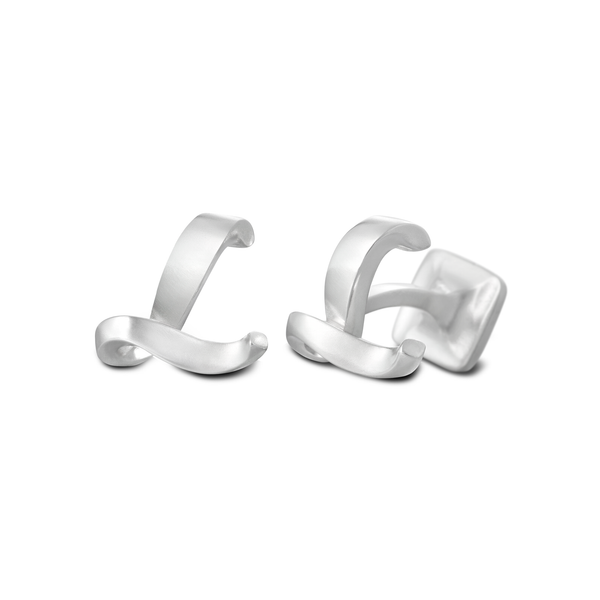 Signature Sterling Silver or Gold Men's Cufflink Letter L