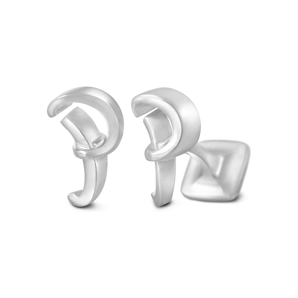 Signature Sterling Silver or Gold Men's Cufflink Letter P