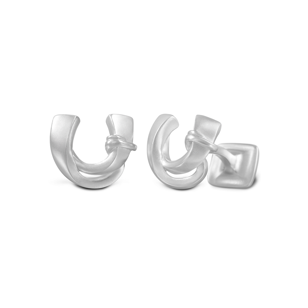Signature Sterling Silver or Gold Men's Cufflink Letter U