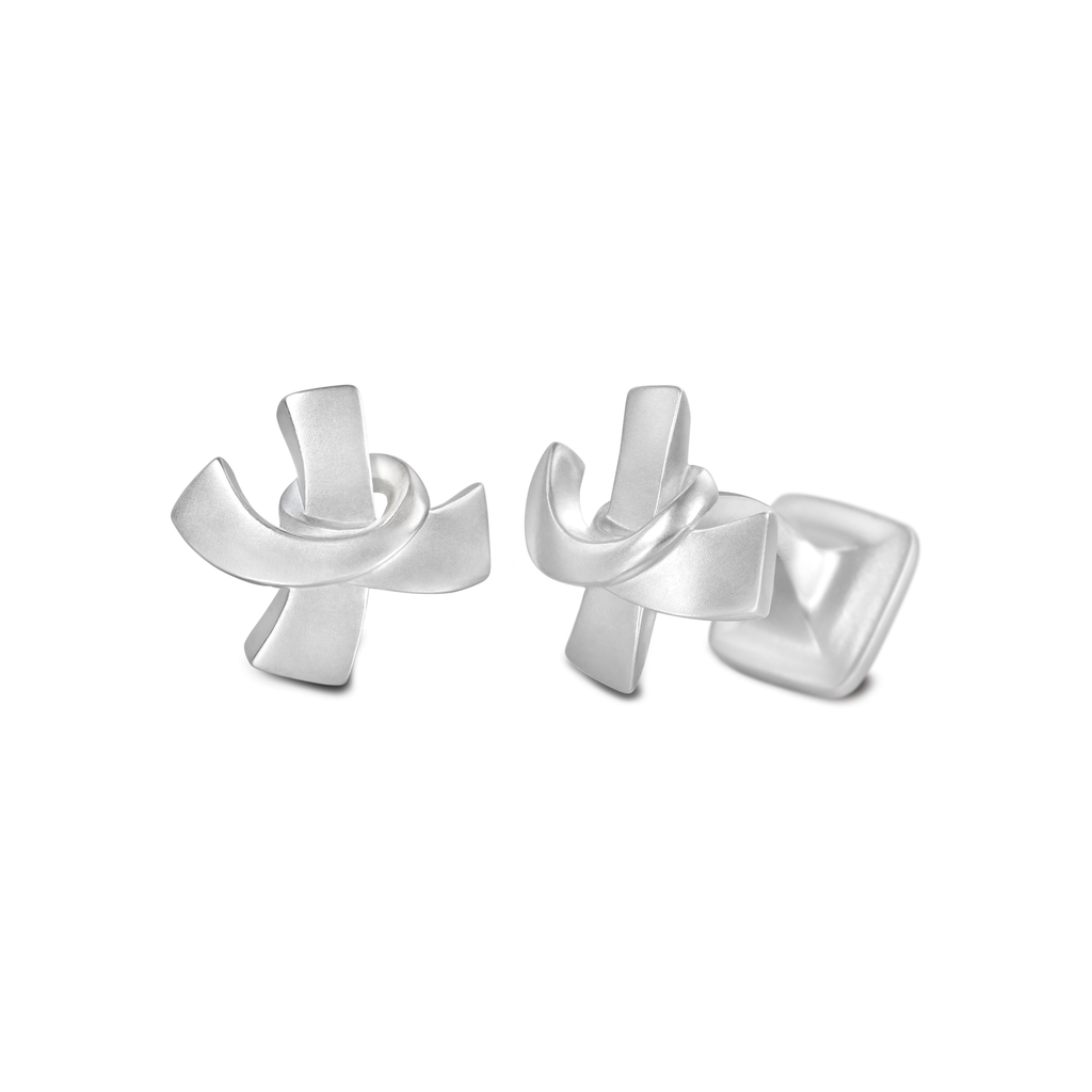 Signature Sterling Silver or Gold Men's Cufflink Letter x