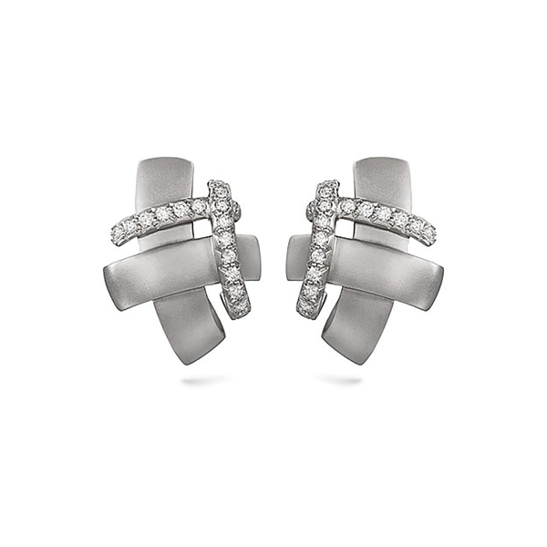 Girl Interrupted Diamond and White Gold Earrings by Diana Vincent