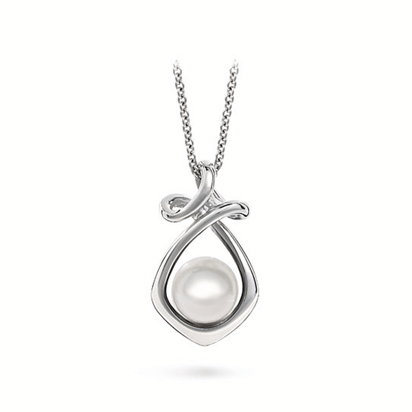 Dancing Twizzle Pearl and Silver Pendant