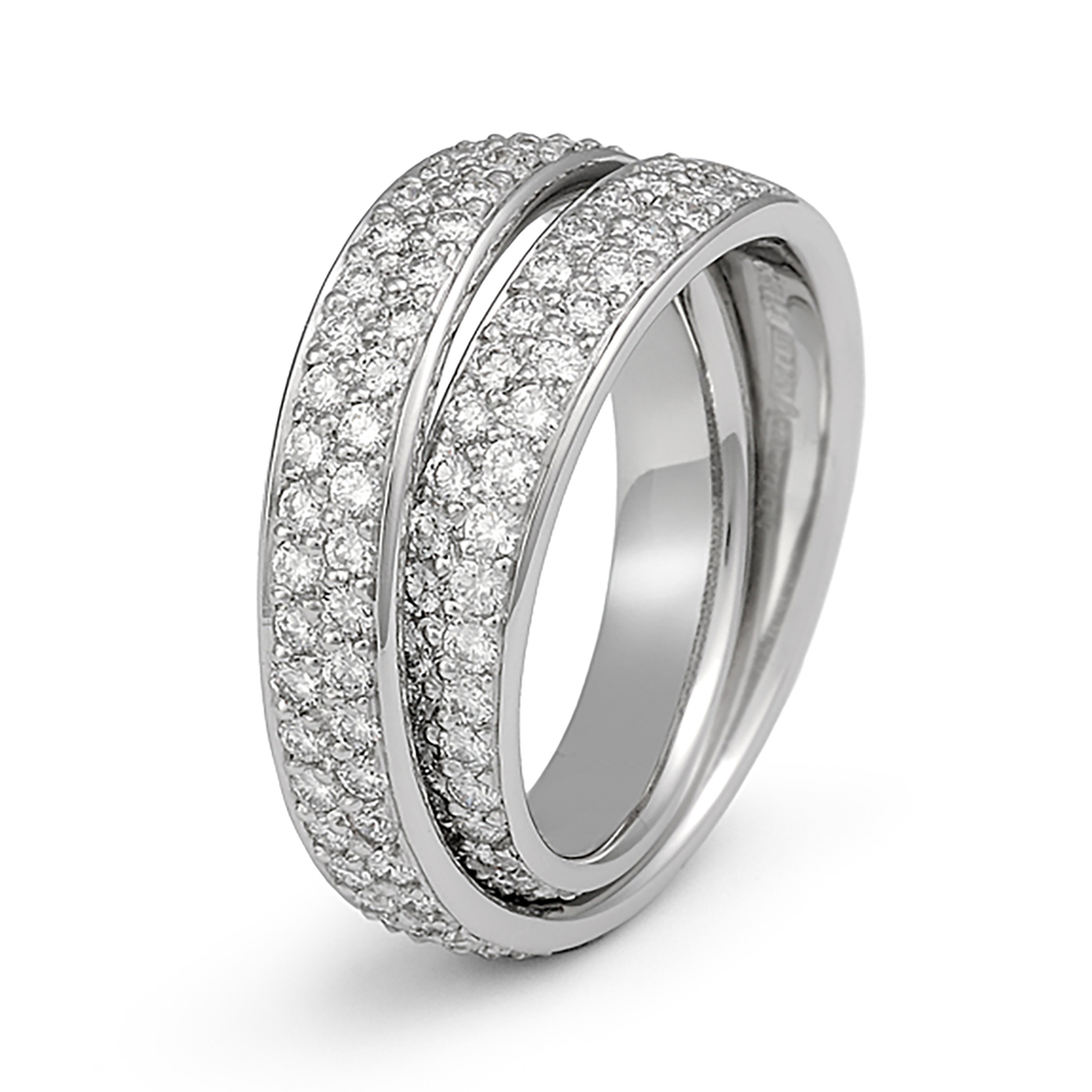 Continuum 2 Row Pave All Around Diamond Wedding Band by Diana Vincent