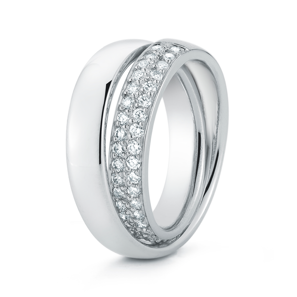 Shop the Continuum Diamond Pave Wedding Band in Platinum Online