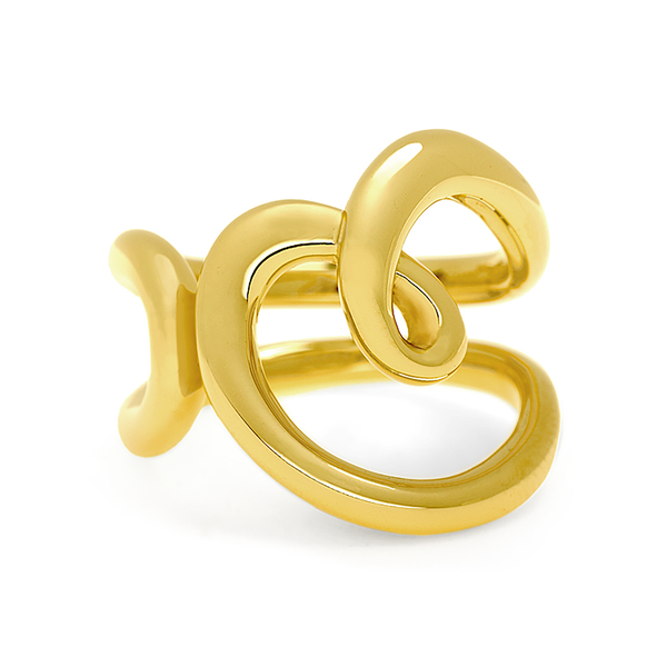 Heart Love Design Ring in Yellow Gold by Diana Vincent