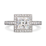 Entre Nous Princess Cut Engagement Ring by Diana Vincent