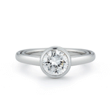 Shop the Entre Nous Bezel Set Diamond Solitaire Engagement Ring Online