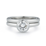 Shop the Entre Nous Bezel Set Diamond Solitaire Engagement Ring Online