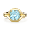 Duet Blue Topaz Gemstone and Yellow Gold Ring by Diana Vincent