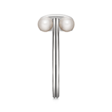 Unique Designer Pearls Cross Ring in White Gold