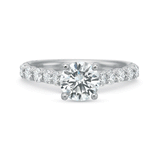 Shop the Classic Diamond Four Prong Diamond Band Engagement Ring Online
