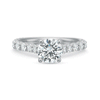 Shop the Classic Diamond Four Prong Diamond Band Engagement Ring Online