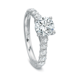 Shop the Classic Diamond Four Prong Diamond Band Engagement Ring Online