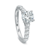 Shop the Classic Diamond Four Prong Diamond Band Engagement Ring Online