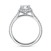 Shop the Cushion Halo Diamond Engagement Ring in Platinum Online