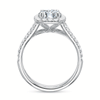 Shop the Diamond Halo Engagement Ring with Split Diamond Band Online