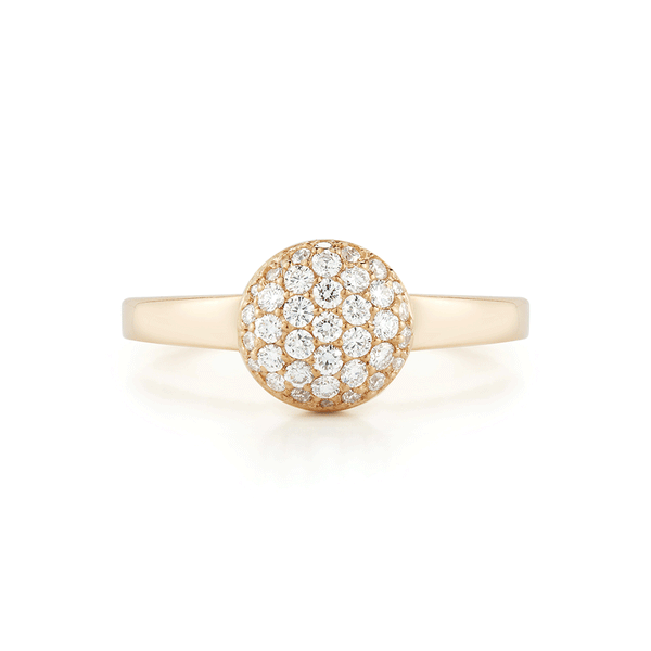 Shop the Diamond Micro Pave Alternative Engagement Ring in Yellow Gold Online