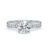 Shop the Diamond Engagement Ring with Channel set Alternating Diamond Band Online