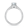 Shop the Classic Diamond Four Prong Diamond Band Engagement Ring Online