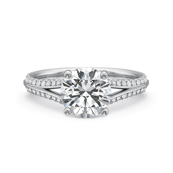 Shop the Diamond Engagement Ring with Split Diamond Band Online