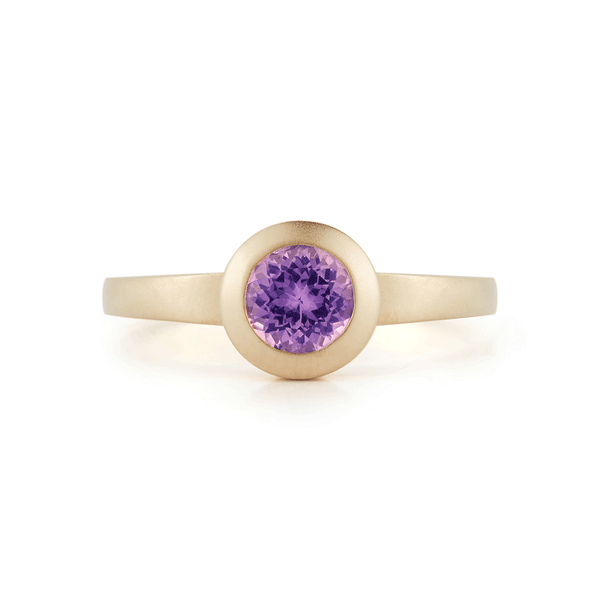 Shop the Original Natural Lavender Sapphire Alternative Engagement Ring in Yellow Gold Online