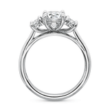 Shop the Classic Diamond Three Stone Platinum Engagement Ring Online