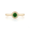 Shop the Tsavorite and Diamond Alternative Engagement Ring in Yellow Gold Online