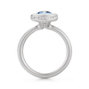 Shop Natural 1 Carat Blue Sapphire Engagement Ring in Palladium White Gold Online