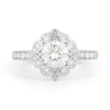 Shop Organic 1 Carat Natural Diamond Engagement Ring in Platinum Online