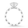 Shop 1.05 Carat Diamond Halo Engagement Ring with Diamond Band in Platinum Online