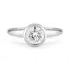 Shop the Bezel Set Round Brilliant Cut Engagement Ring in Platinum Online