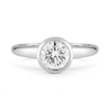 Shop the Bezel Set Round Brilliant Cut Engagement Ring in Platinum Online