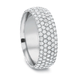 Classic Diamond 5 Row Pavé Anniversary Band