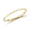 On the Edge Curve Design Yellow Gold Stack Bracelet