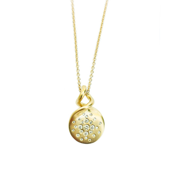 Sprinkle Diamond and Yellow Gold Pendant by Diana Vincent