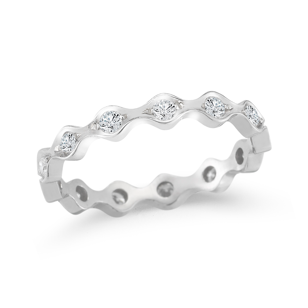 Unique Steller Vibe Diamonds Eternity Wedding Band by Diana Vincent